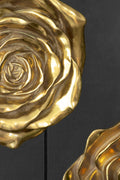 S 2 Gold Rose Hanging Wall Accents Gold Resin