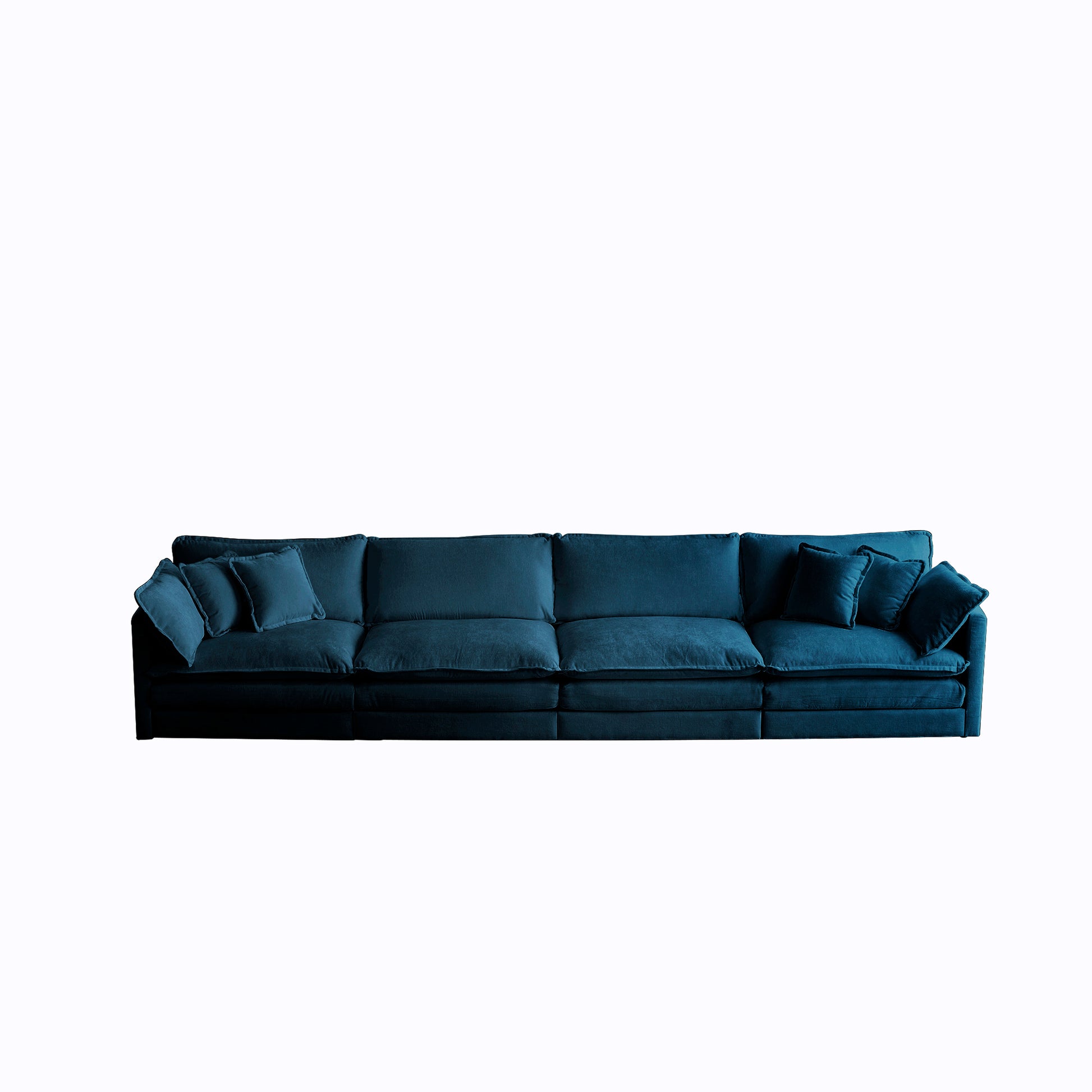 Free Combination Modular Sofa Free,4 Seater Sofa Comfy Chenille Fabric,Sectional Sofa Couch, Blue Chenille Blue Chenille 4 Seat