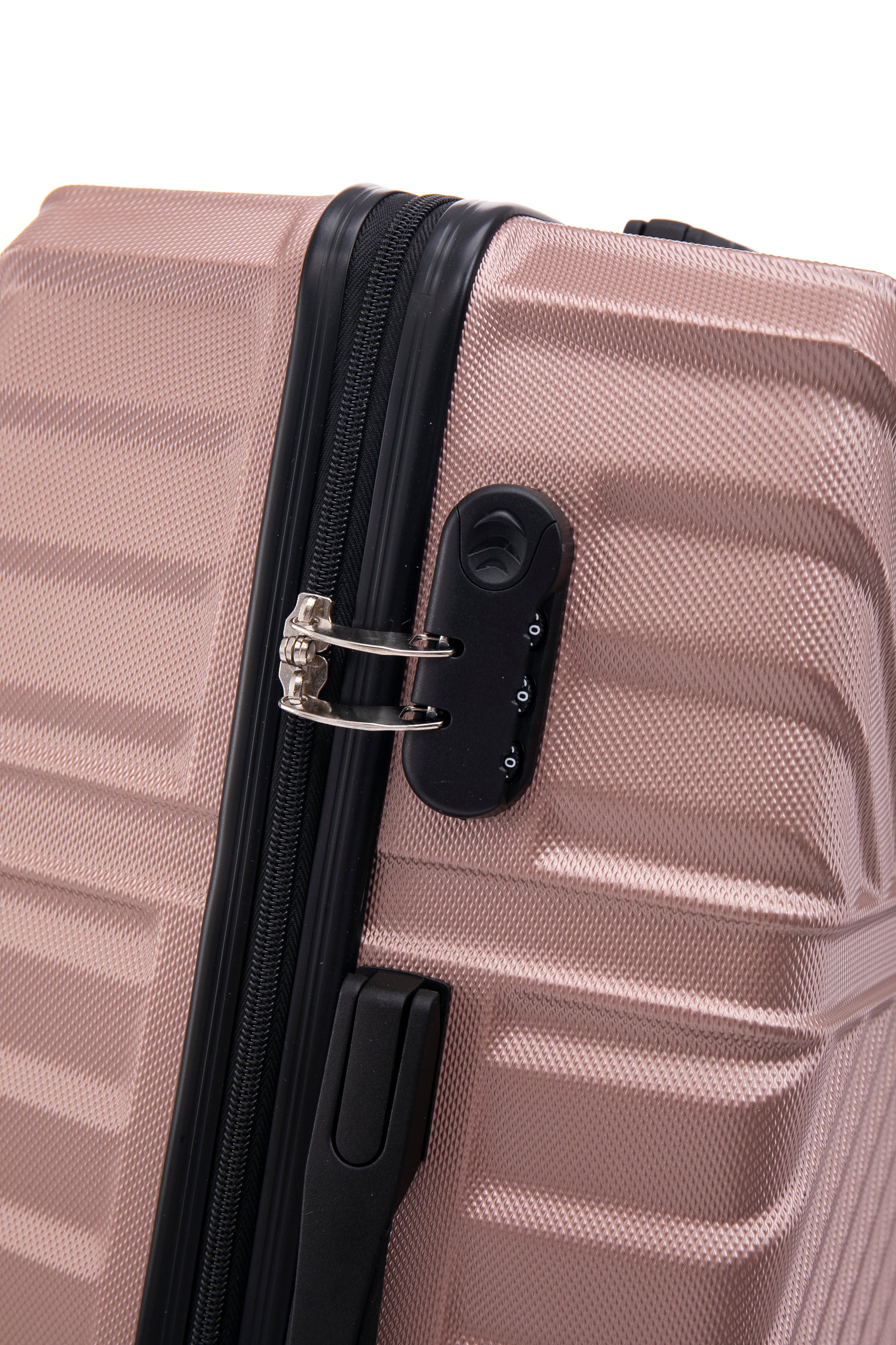 3 Piece Travel Lightweight Suitcase With Wheels, Password Lock, Business And Travel Carry On Luggage, Rose Gold 20 Inches 24 Inches 28 Inches Rose Gold Abs