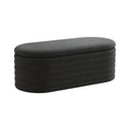 Storage Chenille Ottoman Bench Upholstered Fabric Storage Bench End Of Bed Stool With Safety Hinge For Bedroom, Living Room, Entryway, Closet 40 Inch, Black Black Contemporary Polyurethane Foam