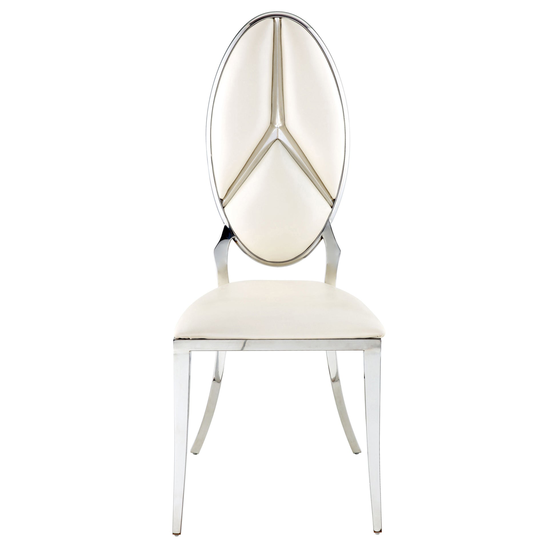 Beige And Antique White Oval Back Side Chairs Set Of 2 Beige Dining Room Set Of 2 Fabric Metal