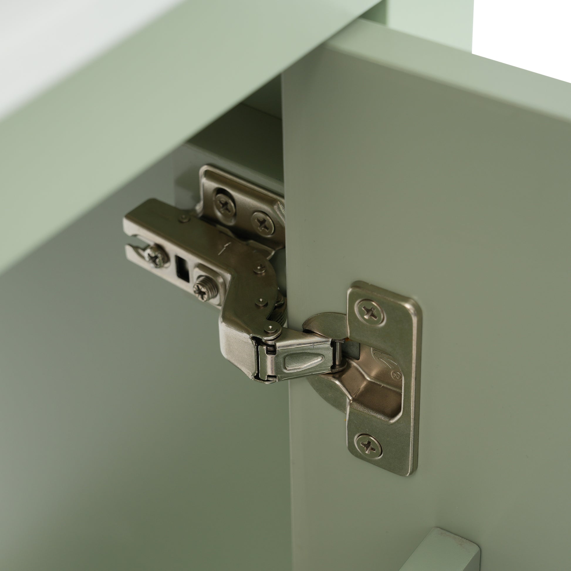 Viedo 20 Inch Modern Small Bathroom Vanity Cabinet With Ceramic Basin 20*15.5*33.3 Inches,Ample Storage,1 Soft Close Door Green Bathroom Solid Wood Mdf