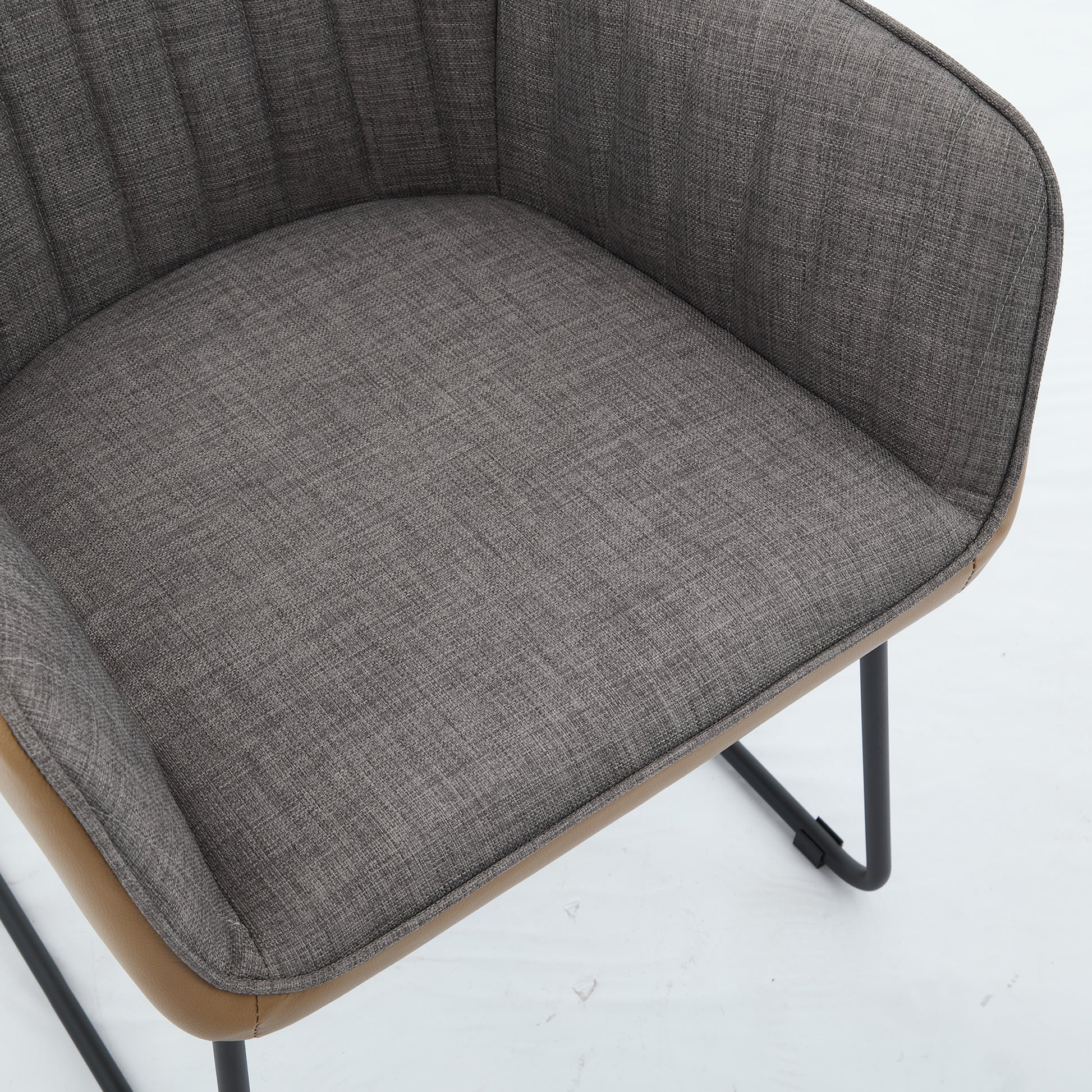Ts Leisure Chair Dining Chair Light Grey Camel Oak Linen