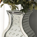 Crystal Mirrored Decorative Floor Vase Silver Mdf Glass,Mirror