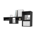 Globe Wall Mounted Shelf Unit With 5 Shelves, Black Wall Mounted 3 4 Spaces Black Primary Living Space Open Storage Space Pine Particle Board Melamine