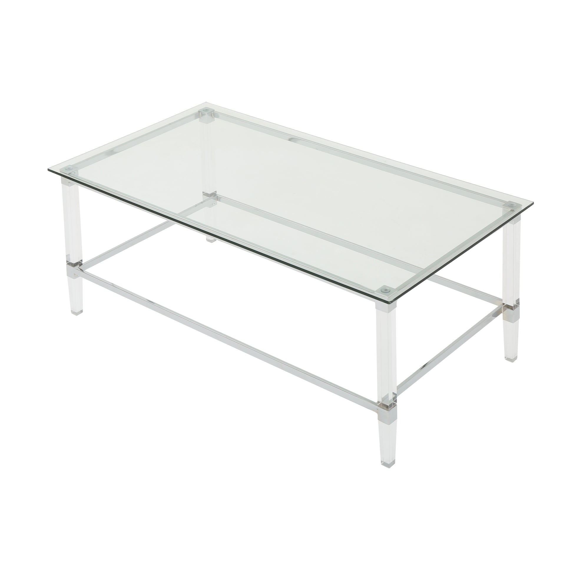 Rectangle Coffee Table Clear Glass