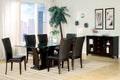 Modern Contemporary Dining Side Chairs Set Of 2 Dark Brown Faux Leather Upholstered Espresso Finish Hardwood Solid Dark Brown,Espresso Dining Room Side Chair Wood