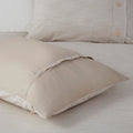 5 Piece Organic Cotton Oversized Comforter Cover Set W Removable Insert Natural Full Queen Natural Cotton