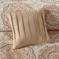 6 Piece Reversible Quilt Set With Throw Pillows Orange King Cal King Orange Cotton