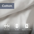6 Piece Cotton Jacquard Oversized Comforter Set White Grey Full Full Grey White Cotton