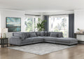 1Pc Modern Living Room Furniture Modular Armless Chair Plush Gray Corduroy Fabric Upholstery Plywood Frame, Matching Pillow Gray Wood Primary Living Space Modern Plywood 1 Seat
