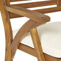 Hermosa Kd Wood Dining Set With Cushions Yes Teak Water Resistant Cushion Acacia Wood