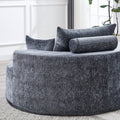 55''L Chenille Sponge Single Sofa,No Assembly Required,Fluffy Modern Sleeper Chair For Living Room, Bedroom, Lounge And Projection Room Not A Swivel Chair. Grey Foam Chenille 1 Seat