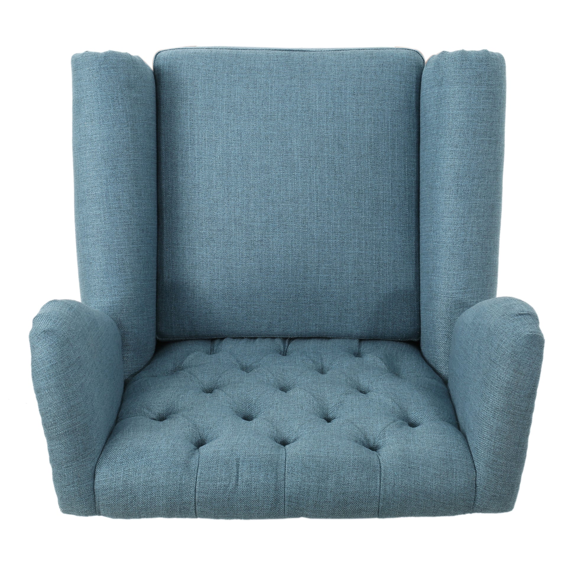 Accent Chair Blue Fabric