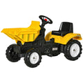 Aosom Ride On Excavator With Manual Control Bucket, No Power Ride On Tractor Pedal Car Pretend Play With Forward Backward, For Aged 3 6 Years Old, Yellow Yellow Iron Plastic