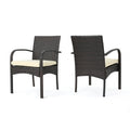 Cordoba Kd Pe Wicker Dining Chair Brown Beige Pe Rattan Iron Waterproof Fabric