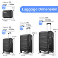 Luggage 4 Piece Sets 14 20 24 28 , Hard Shell Lightweight Tsa Lock Carry On Expandable Suitcase With Spinner Wheels Travel Set For Men Women Black Polypropylene