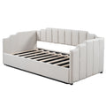 Upholstered Daybed With Underneath Storage,Twin Size, White Twin White Upholstered