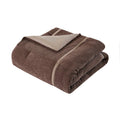 7 Piece Micro Corduroy Comforter Set Brown Queen Brown Polyester