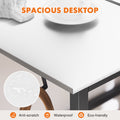 Modern Simple Style Wooden Work Office Desks With Storage,31 Inch,White White Iron