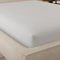 Snow Soft Circular Poly Knit With Heiq Cooling Water Resistant Mattress Protector Twin Long White Cotton Twin Xl