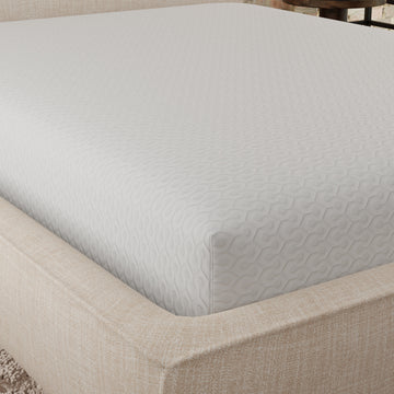 Snow Soft Circular Poly Knit With Heiq Cooling Water Resistant Mattress Protector Queen White Cotton Queen