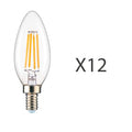 E12 Candelabra Dimmable 2700K Led Bulb Set Of 12 White Led Lighting 2700K 3000K Warm White Under 1000Lm Led Metal