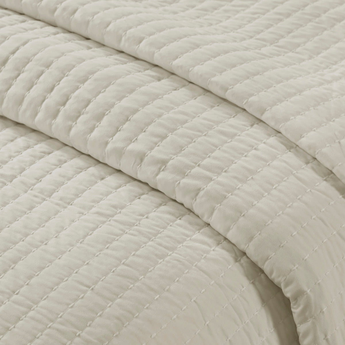 3 Piece Quilt Set Cream King Cal King King Cream Cotton