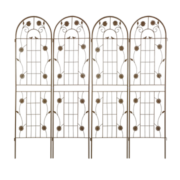 2 Pack Metal Garden Trellis 71" X 19.7" Rustproof Trellis For Climbing Plants Outdoor Flower Support Brown Brown Garden & Outdoor French Country Iron