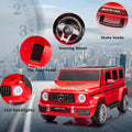 24V 2 Seater Kids Ride On Car Licensed Mercedes Benz G63 Powerful 4Wd For Kids Ages 3 8, With 7Ah Big Battery, Remote Control, Soft Braking, 4 Wheel Suspension, Led Headlight & Music,Red Red Polyethylene