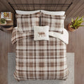 Plush To Sherpa Down Alternative Comforter Set Queen Multicolor Polyester