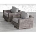 Elegant Fully Assembled Swivel Patio Chair With Luxurious Cushions Perfect For Outdoor Relaxation Grey,Grey Mix Wicker