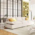 119.5'' 3 Seater Sofa With 2 Storage Unitsfor Living Room, Office, Apartment Beige Polyester 3 Seat