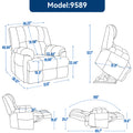 Dual Motor Heat Massage Infinite Position Up To 350 Lbs Electric Power Lift Recliners With Power Remote, Medium Firm And Heavy Duty, Grey White Metal Primary Living Space Heavy Duty Pine Grey Chenille Power Remote Medium Firm Cushion Back American Design