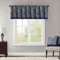 Jacquard Window Valance Navy 50X18