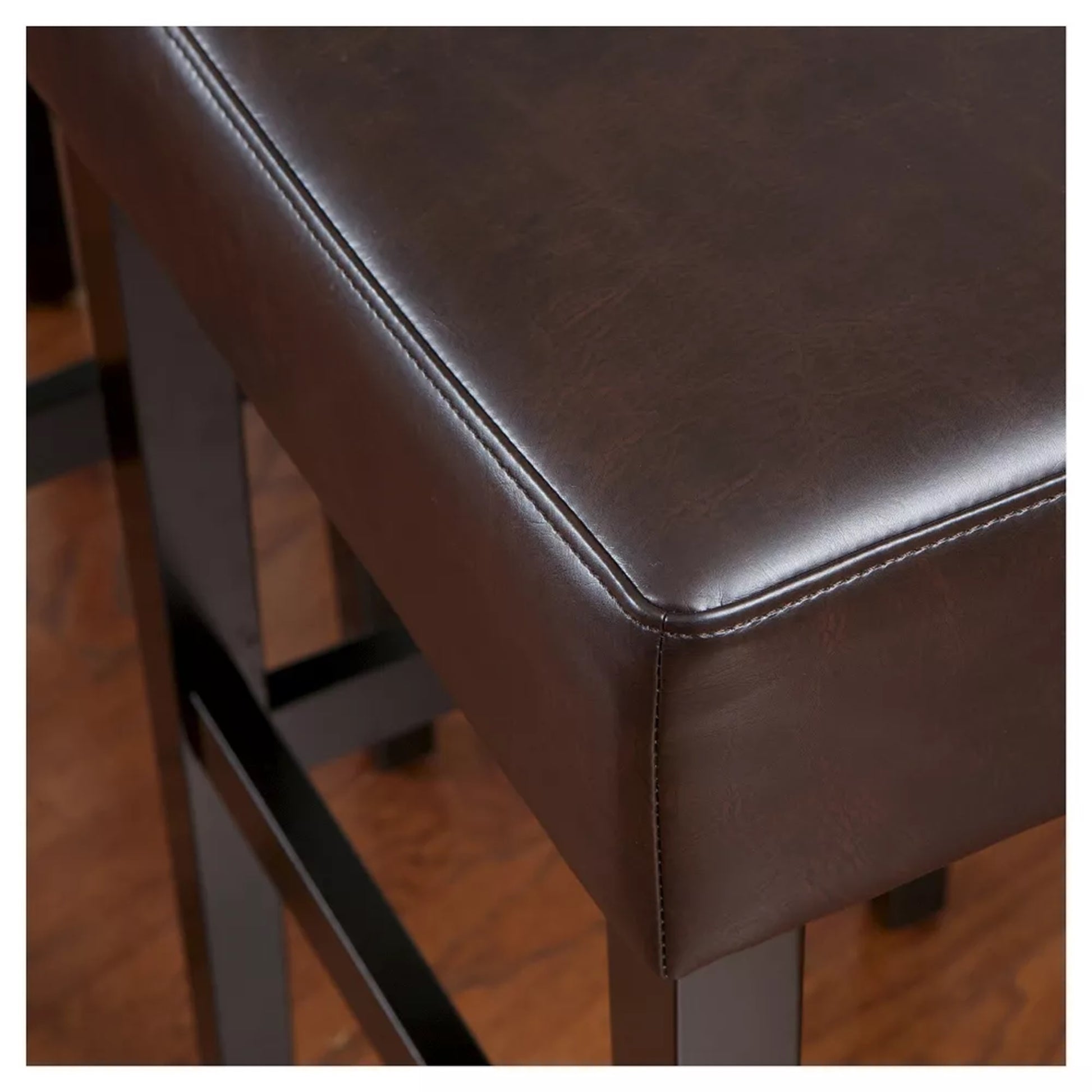 Old Sku: 74504.00 Set Of 2, 30" Backless Leather Counter Height Barstool Brown Set Of 2 Leather