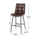 Bar Stool Dark Brown Pu