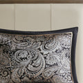 5 Piece Jacquard Bedspread Set With Throw Pillows Black King King Black Cotton