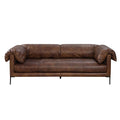 Jaron Sofa, Mocha Top Grain Leather Lv02980 Brown Upholstered 2 Seat