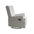 Alice Wingback Recliner In Linen Grey Grey Fabric