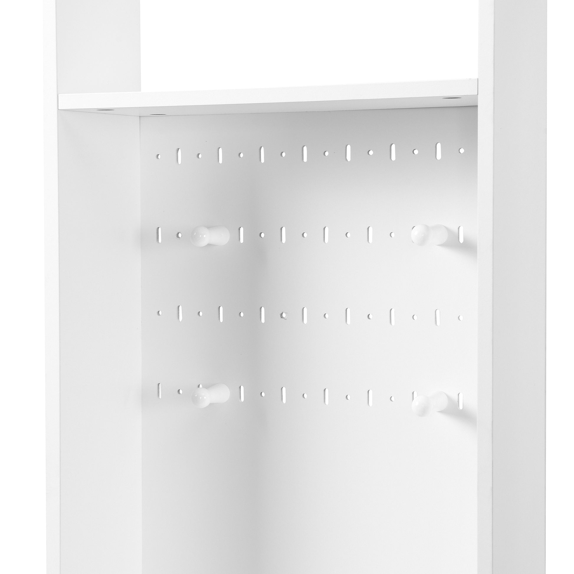 Contemporary 39.3''Wx70.8''H Hall Tree Storage With Cushioned Storage Bench, Multifunctional Hallway Shoe Cabinet With Pegboard, Modern Coat Rack With 4 Hooks For Entryway, Mudroom, White White Mdf