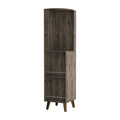 Corner Bar Cabinet, Two External Shelves, One Drawer, Two Interior Shelves, Dark Brown Dark Brown Solid Wood Mdf Engineered Wood