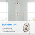 Brushed Nickel Shower System With Handheld And 4 Body Sprays Brushed Nickel Brass