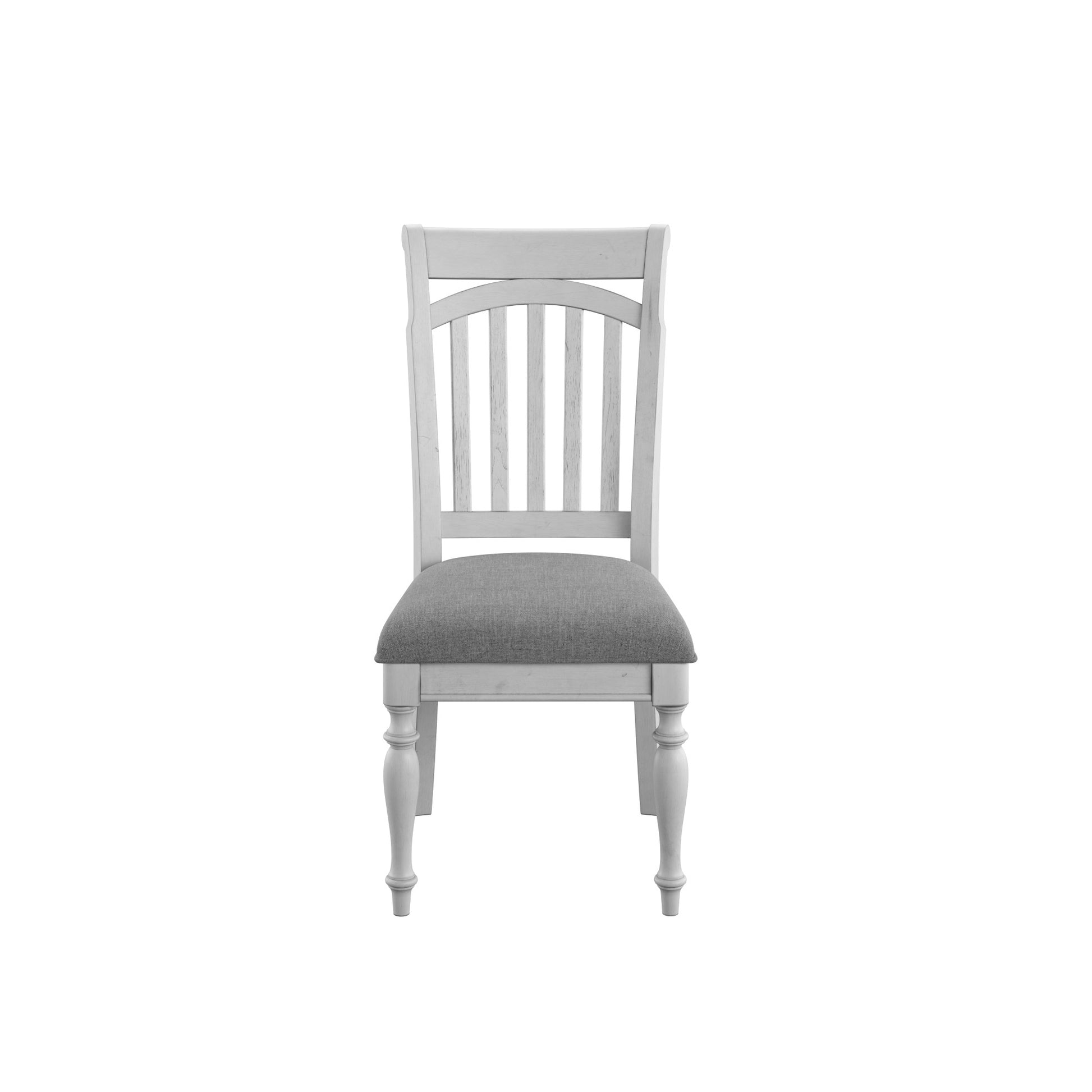 Mariano Gray Slat Back Dining Chairs, Set Of 2 Gray Solid Wood