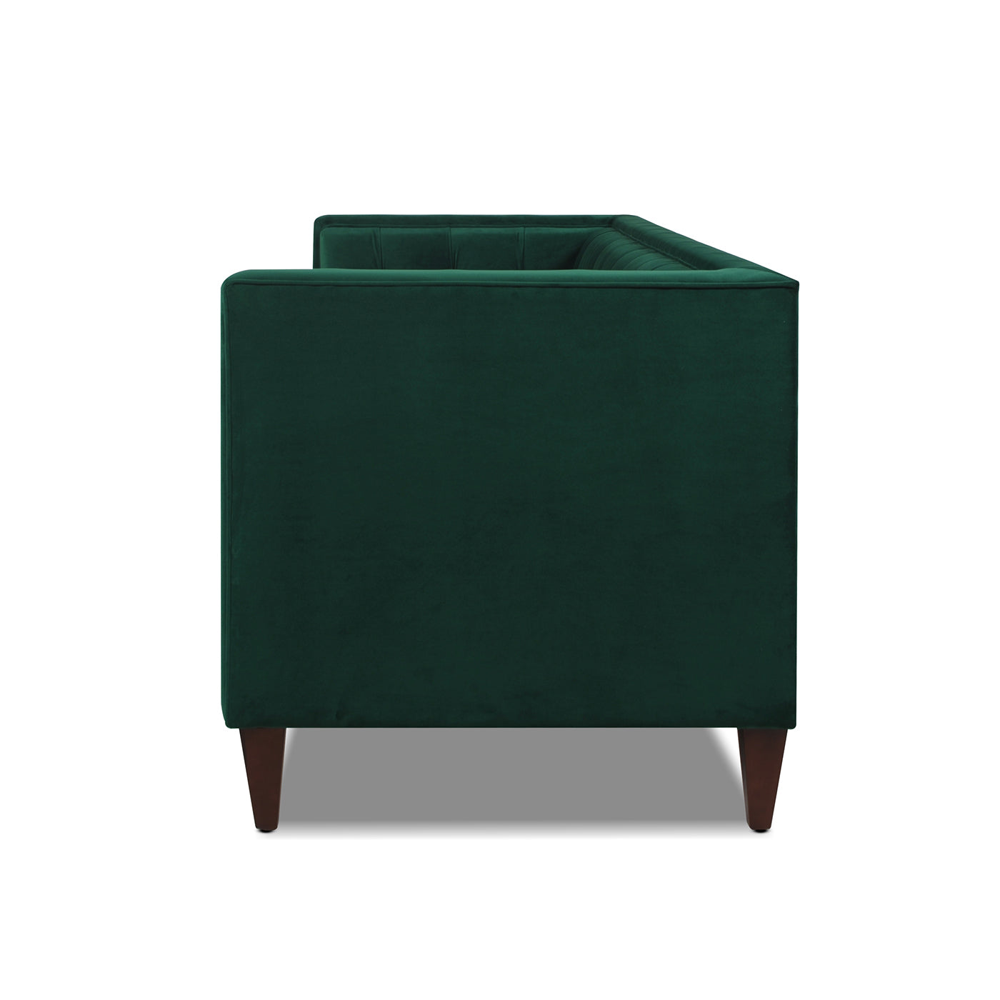 Jack 84" Modern Tuxedo Tufted Sofa, Evergreen Velvet Green Foam Velvet 3 Seat