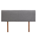 Grey Curved Adjustable Headboard King Grey Linen