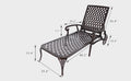 Aluminium Cast Lounge Chair 2Pcs Brown Brown Aluminium