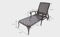 Aluminium Cast Lounge Chair 1Pcs Brown Brown Aluminium