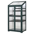 62Inch Height Wood Large Greenhouse Balcony Portable Cold Frame With Wheels And Adjustable Shelves For Outdoor Indoor Use, Forest Green Green Casual Wood Solid Wood