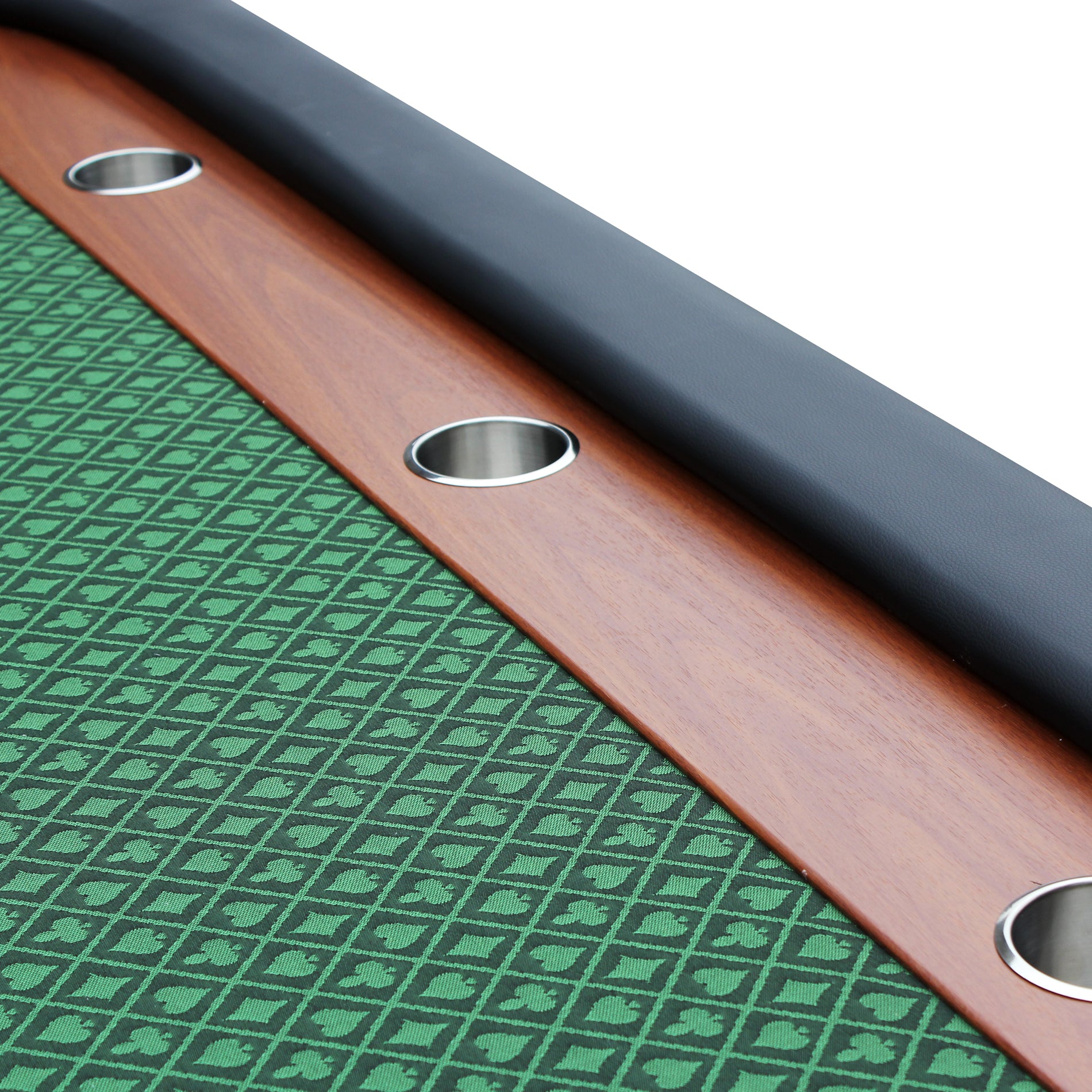 96" 10 Poker Table For 10 Players Casino Games With Speed Cloth Felt Pedestal Base Cup Holders Green Green Primary Living Space Modern Wood Stainless Steel